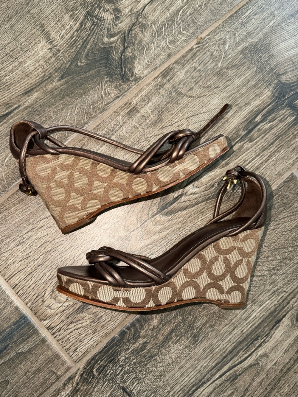 Coach Signature C Wedge Sandals